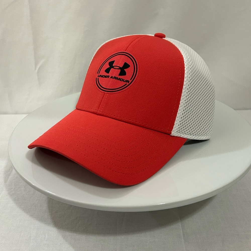 Under Armour - Fitted Red and White Mesh Hat